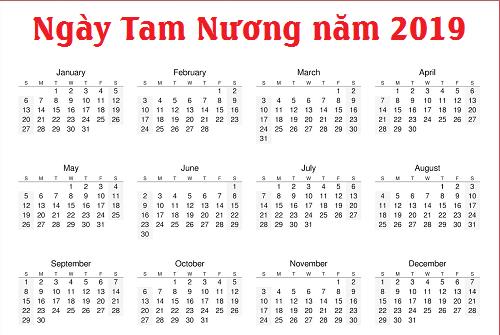 Xem ngày tam nương trong tháng năm 2019